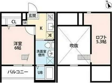 HACK HOUSE 長良町ハックハウスナガ(1K/1階)の間取り写真