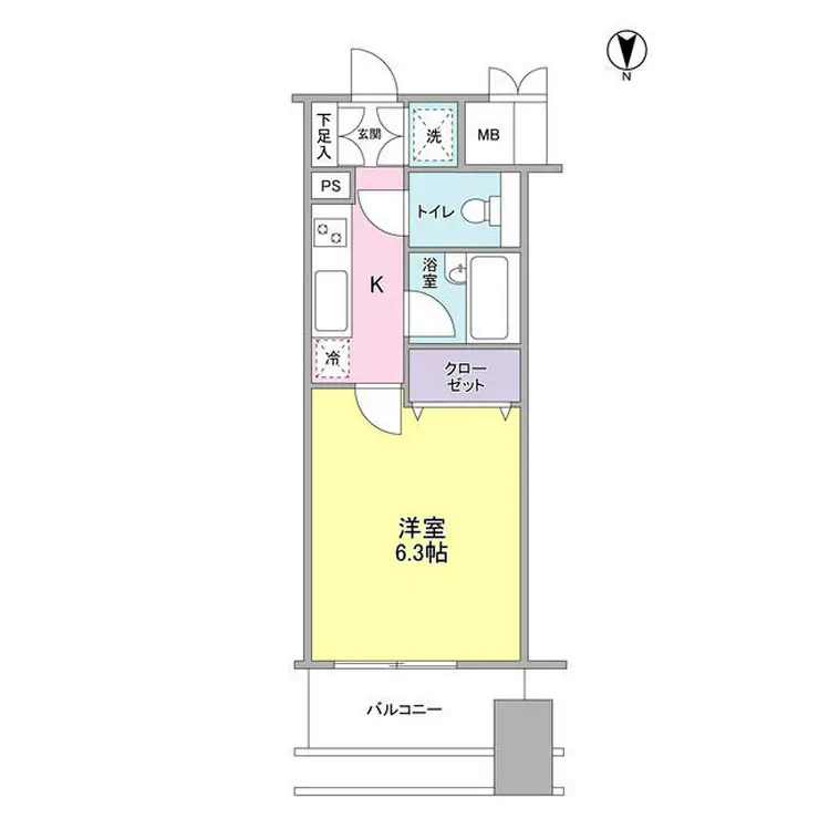 プロスペクトグラーサ広尾 3階階 間取り