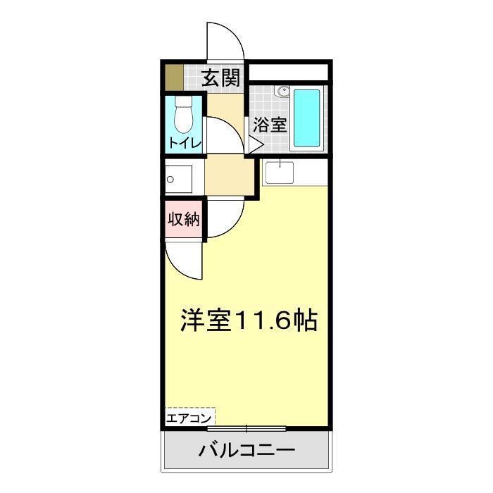 シーサイドパレス(ワンルーム/5階)の間取り写真