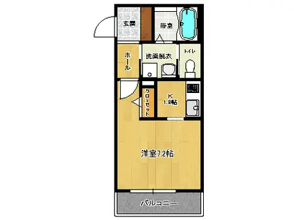 サンコーハイツIII(ワンルーム/1階)の間取り写真