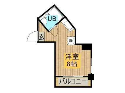 ヴィレッジ高松(1K/6階)の間取り写真