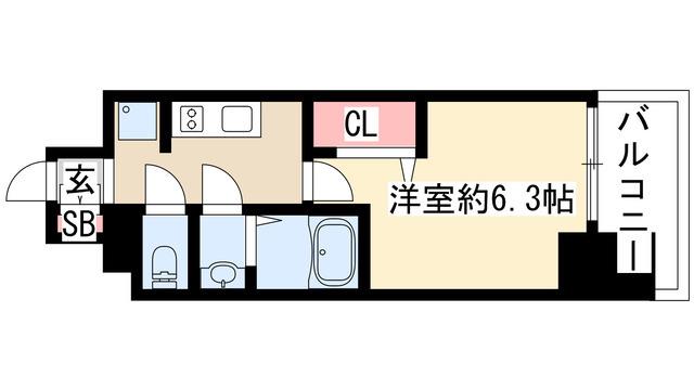 プレサンス上前津リラシス(1K/3階)の間取り写真
