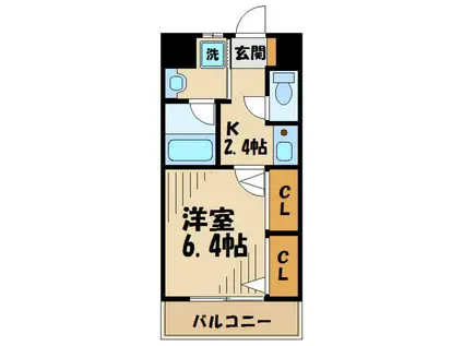 クアイエット(1K/1階)の間取り写真