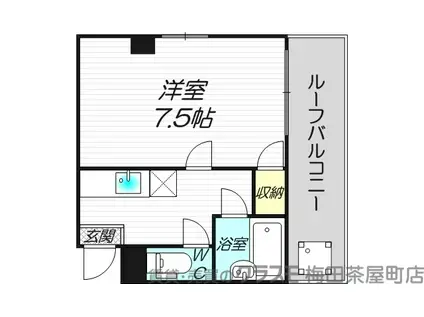 クオーレ十三東(1K/8階)の間取り写真