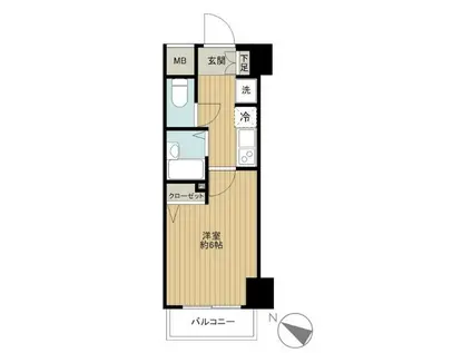 サンテミリオン池袋II(1K/2階)の間取り写真