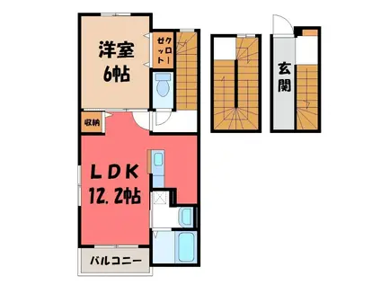 フェリーチェ エム マーレ(1LDK/3階)の間取り写真