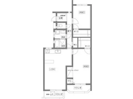 リノヴェール本山(2LDK/3階)の間取り写真