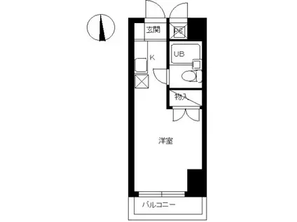 スカイコート保土ケ谷(ワンルーム/3階)の間取り写真