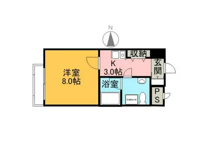 PIGEON VERT(1K/4階)の間取り写真