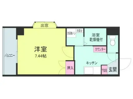 メイン石井(1K/6階)の間取り写真