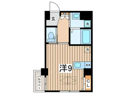 ルネス・グランドソレイユ(ワンルーム/4階)の間取り写真