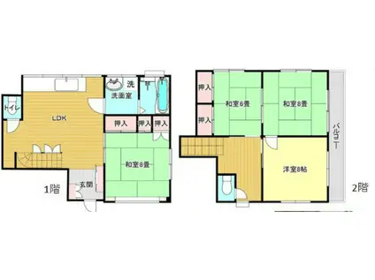 コーポ柴崎(4LDK/1階)の間取り写真
