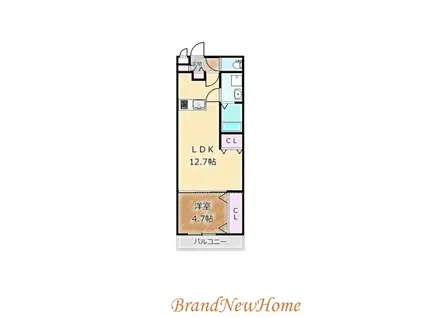 TKアンバーコート浜寺III(1LDK/3階)の間取り写真