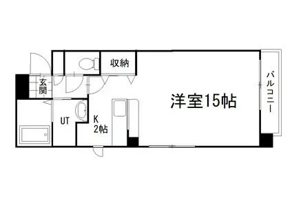 ノースコート新橋(ワンルーム/4階)の間取り写真