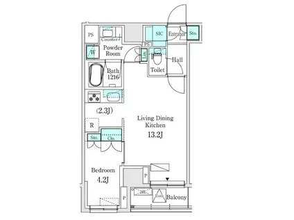 ASMACI MAISON両国I アスマチメゾン両国I(1LDK/7階)の間取り写真