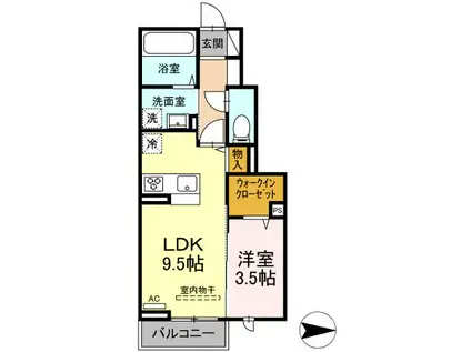 サイエンス(1LDK/1階)の間取り写真