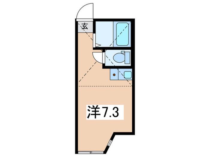 K.F 堀ノ内(ワンルーム/1階)の間取り写真