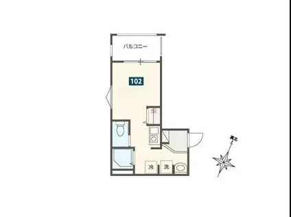 MELLAS京成小岩(ワンルーム/2階)の間取り写真