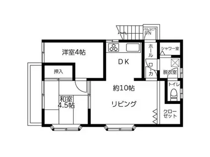 山田アパート(2LDK/2階)の間取り写真