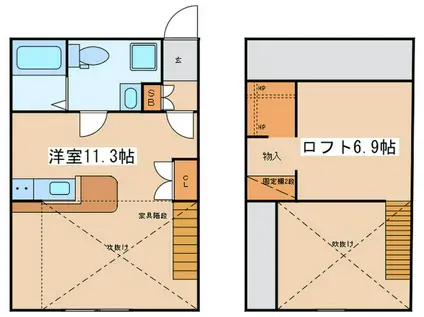 KING GRANCHE24(ワンルーム/2階)の間取り写真