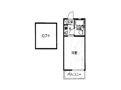 ルネパレス沼北(1K/2階)の間取り写真