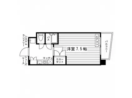 グランシャリオ花園(1K/4階)の間取り写真