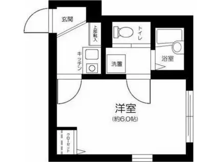 HAS高円寺(1K/2階)の間取り写真