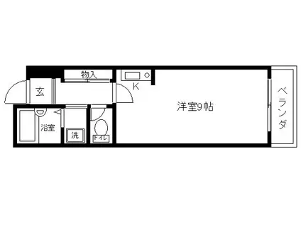 フレックスマンション(ワンルーム/2階)の間取り写真