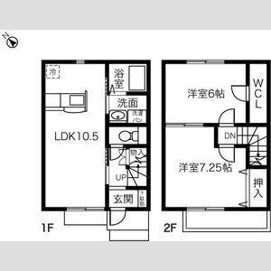 メゾンソレイユ(2LDK/1階)の間取り写真