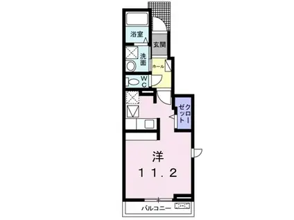 AGAIN(ワンルーム/1階)の間取り写真