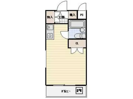 ユースピア大倉山(ワンルーム/4階)の間取り写真