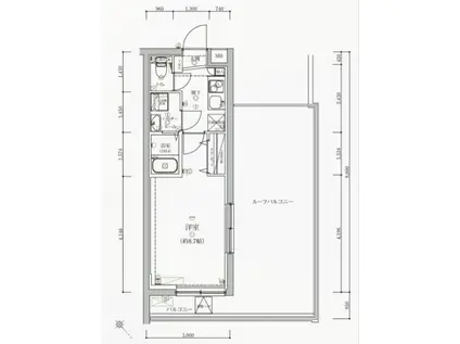 ヴォーガコルテ上板橋(1K/4階)の間取り写真