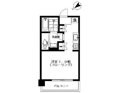 BRILLIA TOWER 浜離宮 ブリリアタワー浜離宮(ワンルーム/10階)の間取り写真