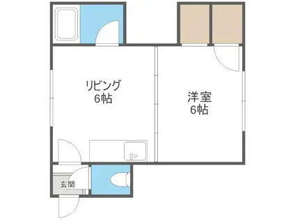 セ・ザンヌ13(1DK/2階)の間取り写真