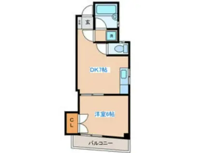 グロウコート阿佐ヶ谷(1DK/3階)の間取り写真