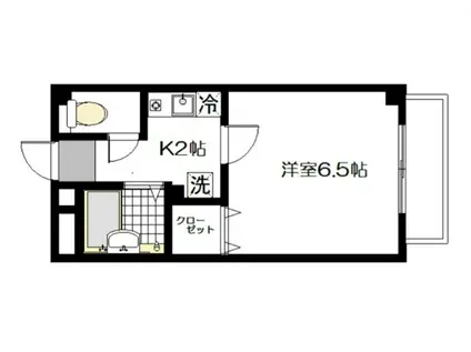ウエストELL ASAGAYA III(1K/3階)の間取り写真