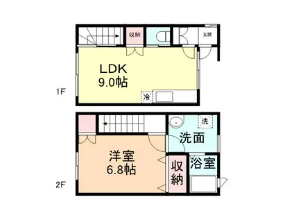 ガーデンヒル上冨居II(1LDK/1階)の間取り写真