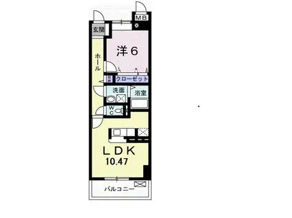 ベルエクセレント(1LDK/3階)の間取り写真
