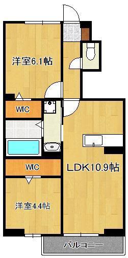 DROOM大原(2LDK/1階)の間取り写真