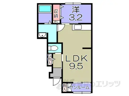 グッドライフステージ古沢(1LDK/1階)の間取り写真