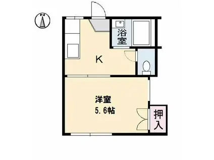 コーポ小林(1K/2階)の間取り写真