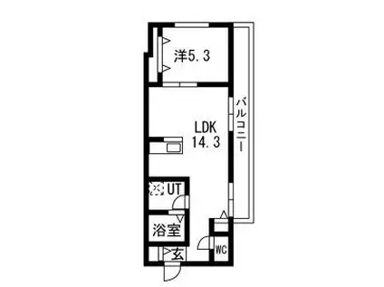 SEREINE NEFLIER(1LDK/2階)の間取り写真
