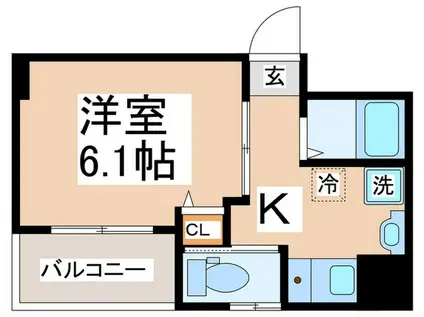 CAPITAL K(1K/5階)の間取り写真