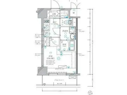 ディアレイシャス東別院IV(1K/9階)の間取り写真