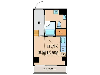 レイオーバー金町(ワンルーム/4階)の間取り写真