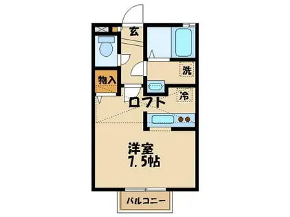 CENTRIAKOMAE(1K/2階)の間取り写真