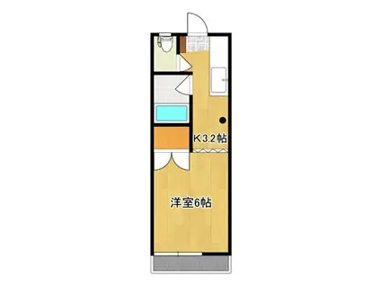 メゾンパル(1K/1階)の間取り写真