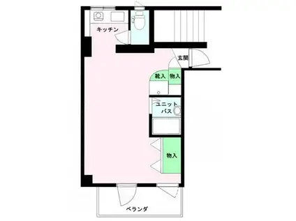 第二山武ビル(ワンルーム/2階)の間取り写真