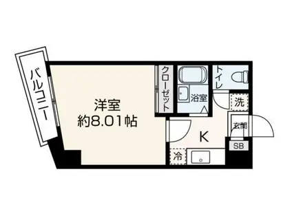 コンセール大塚台(1K/4階)の間取り写真