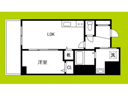 エスリードレジデンス ザ・グラン 梅田イースト(1DK/13階)の間取り写真